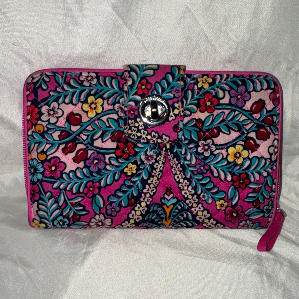 Vera Bradley Pink and Blue Floral Wallet